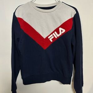 Fila Men's Crewneck Sweater in Navy, Red, and White